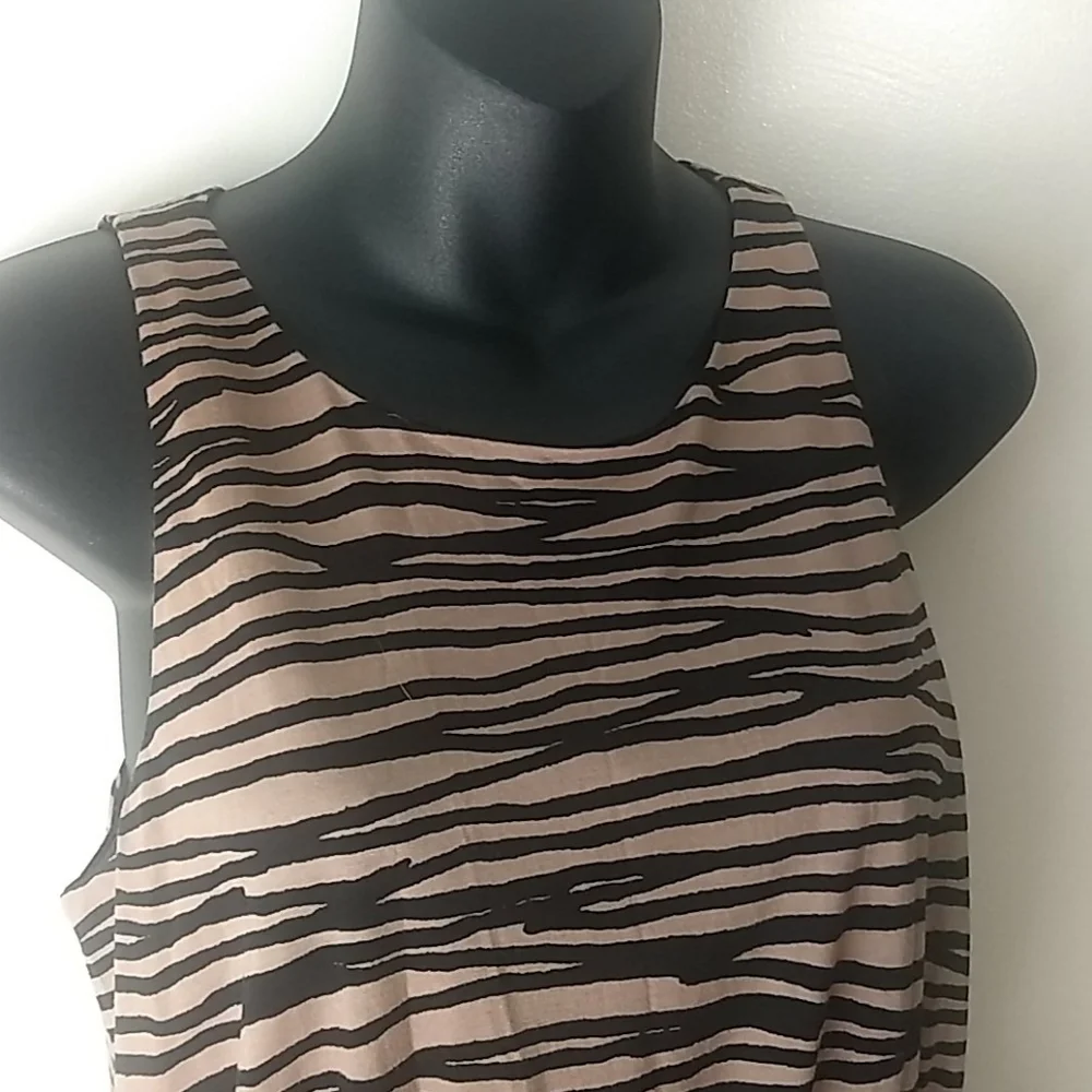 Loft sleeveless Animal Print Knit Dress
